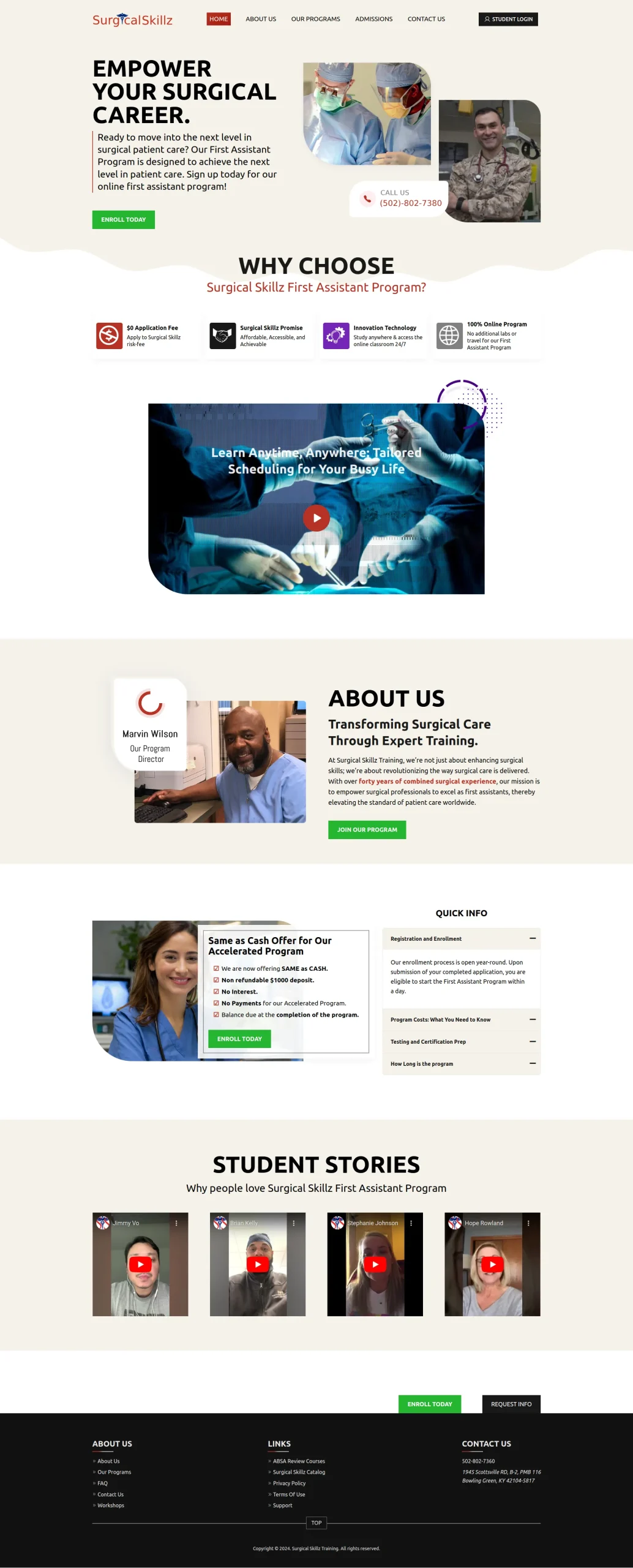 Surgical Skills Training Website Design