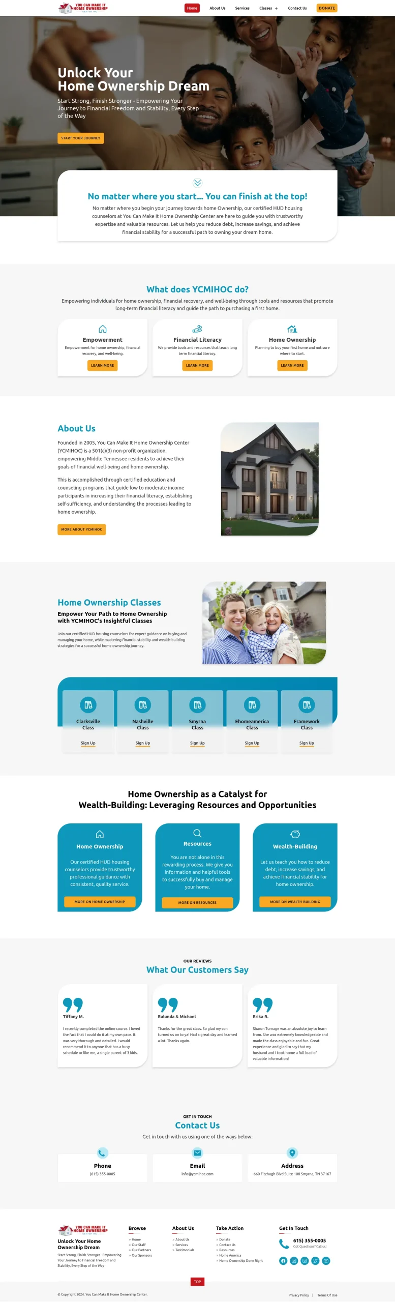 You Can Make It Home Ownership Center Website Design